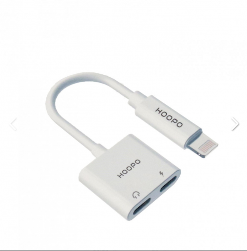 وصلة تحويل شاحن وسماعة تدعم جميع اجهزة الأيفون من HOOPO