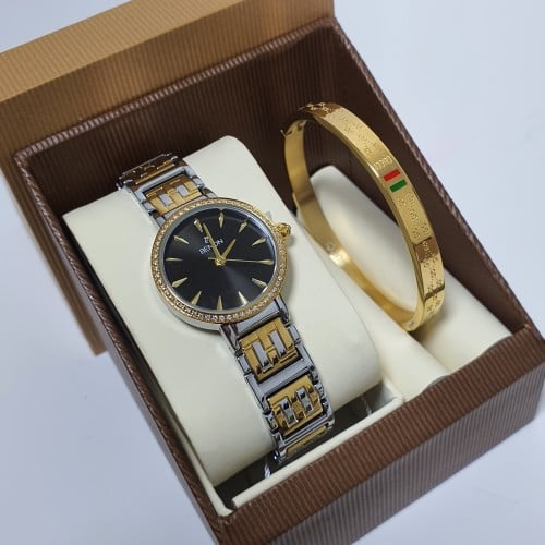 ساعه ماركه مع اسوره اصليه ضمان سنه