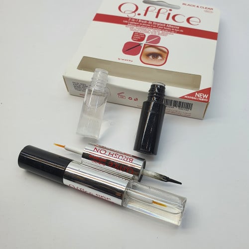 غراء رموش جهتين اسود شفاف