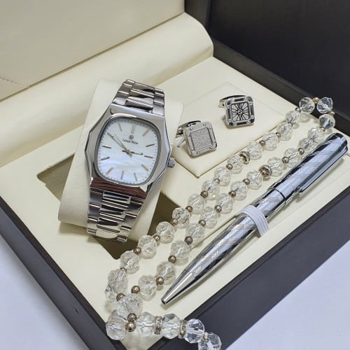 طقم ساعه رجالي ساعه كبك قلم سبحه