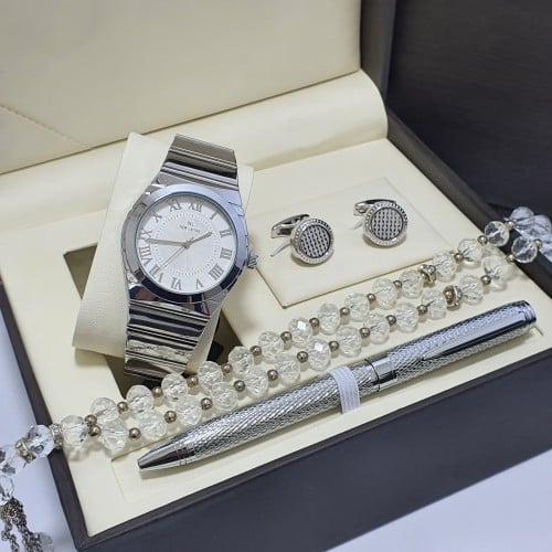 طقم ساعه رجالي ساعه كبك قلم سبحه