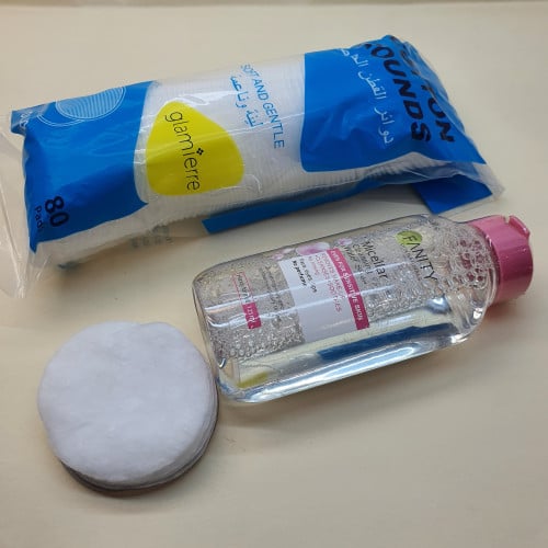 مزيل مكياج مع القطن هديه