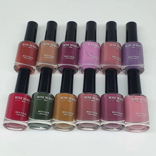 مناكير ماركه روز بيري العدد 12 حبه