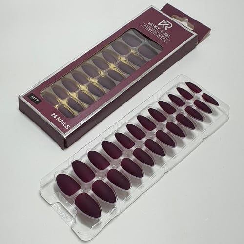 أظافر صناعية لصق ذاتي24قطعه مطفي