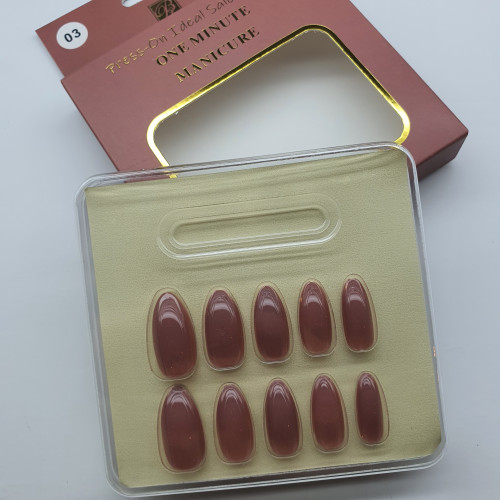 اظافر روز بيري لصق ذاتي 24 قطعه