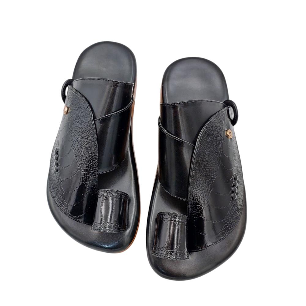 حذاء شرقي ساق النعام اسود