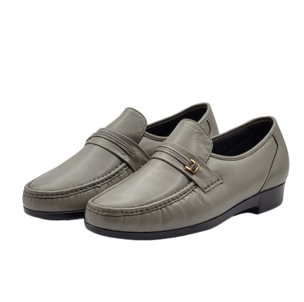 حذاء رسمي رصاصي  جلد طبيعي