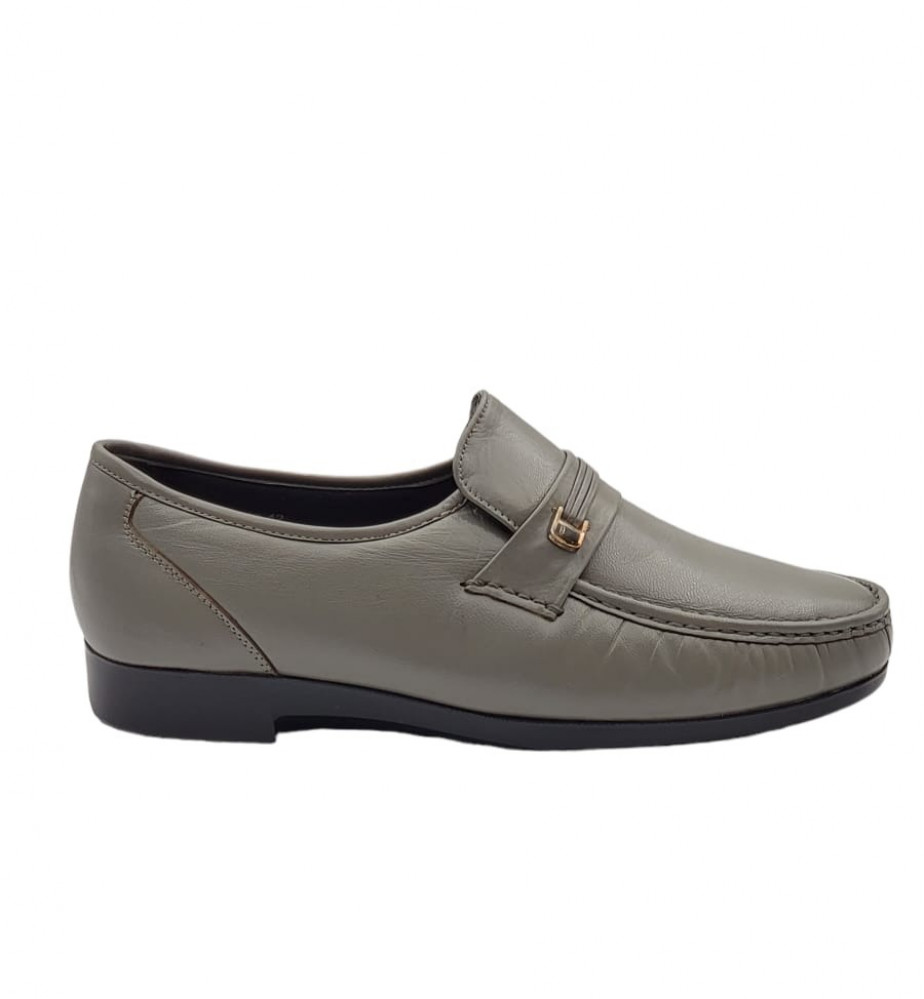 حذاء رسمي رصاصي  جلد طبيعي