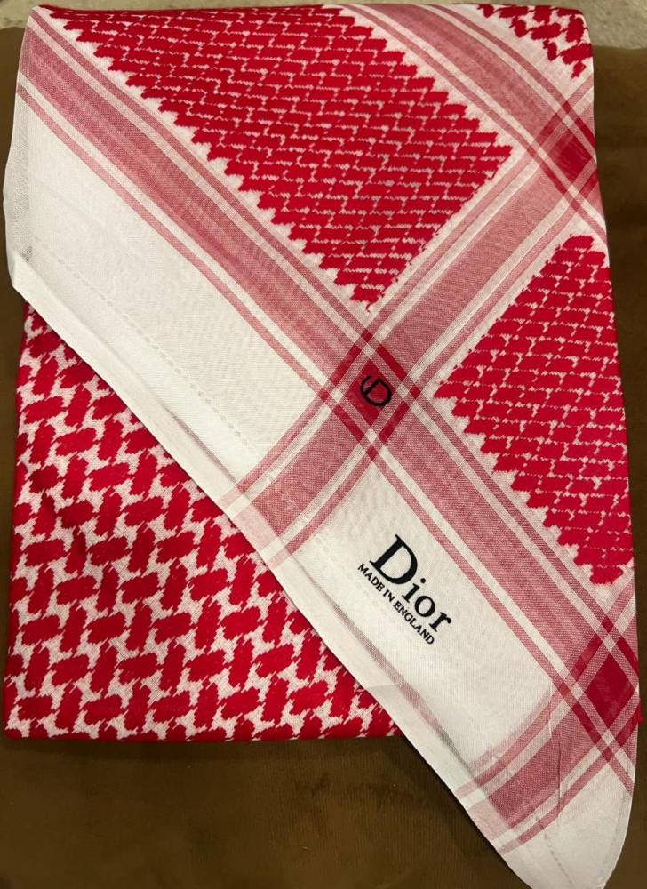 شماغ ديور انجليزي احمر