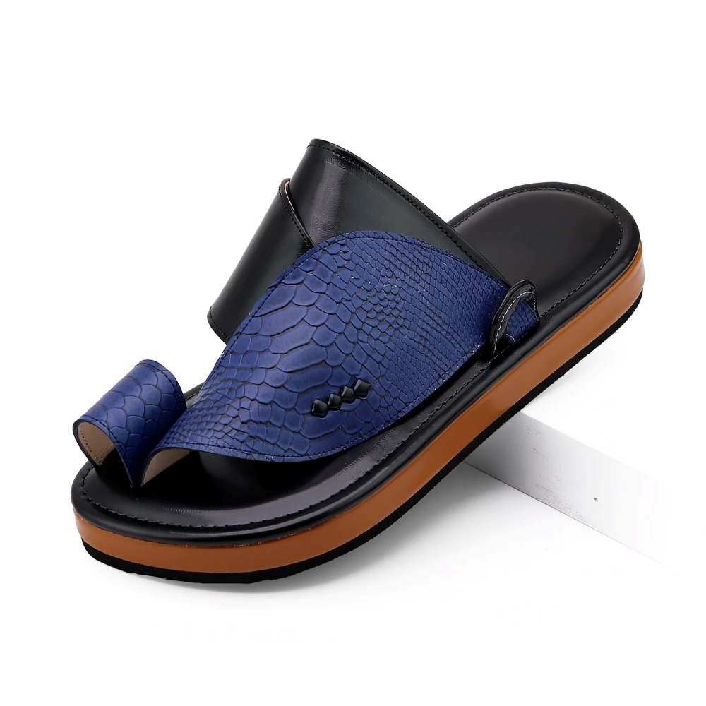 حذاء شرقي جلد الثعبان ازرق