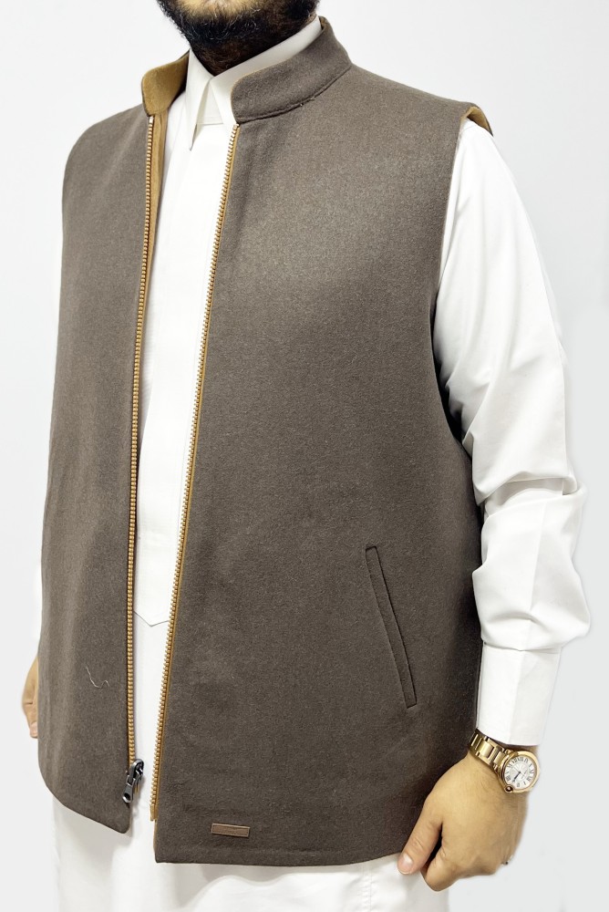 سديرية صوف جوخ وجهين لون أخضر وأصفر