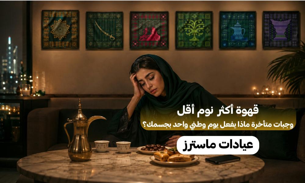 قهوة أكثر.. نوم أقل.. وجبات متأخرة: ماذا يفعل يوم وطني واحد بجسمك؟