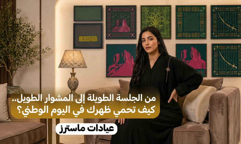 "من الجلسة الطويلة إلى المشوار الطويل.. كيف تحمي ظهرك في اليوم الوطني؟ "