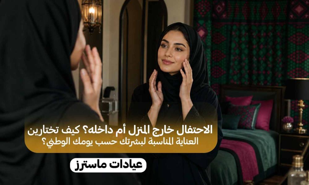 الاحتفال خارج المنزل أم داخله؟ كيف تختارين العناية المناسبة لبشرتك حسب يومك الوطني؟