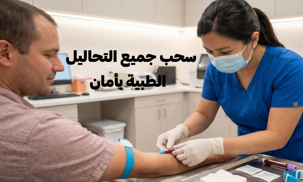 سحب جميع التحاليل الطبية بأمان – عيادات ماسترز