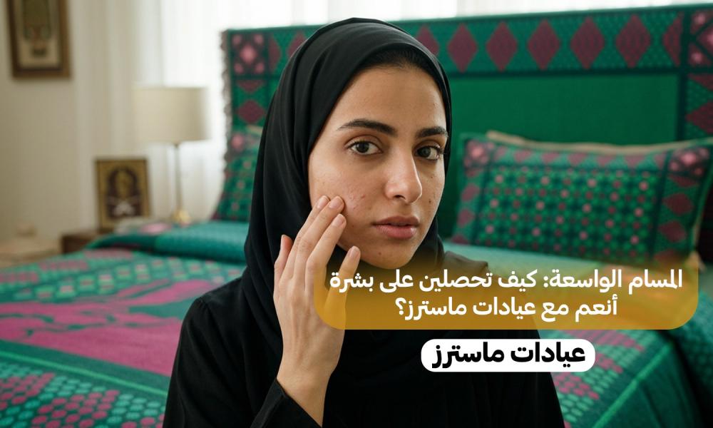 المسام الواسعة: كيف تحصلين على بشرة أنعم مع عيادات ماسترز؟