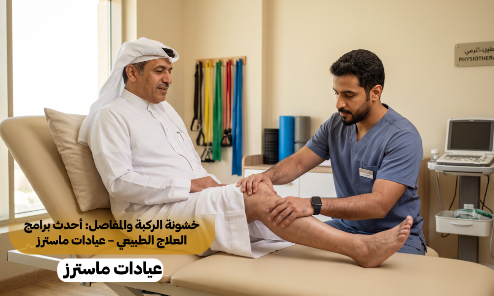 خشونة الركبة والمفاصل: خيارات العلاج الطبيعي في عيادات ماسترز
