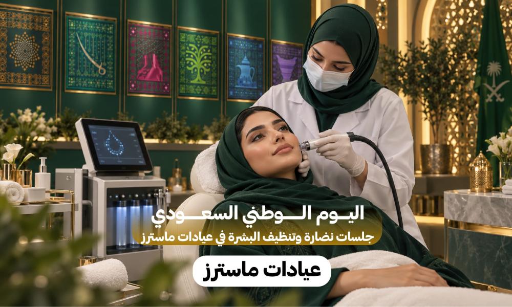اليوم الوطني السعودي: جلسات نضارة وتنظيف البشرة في عيادات ماسترز