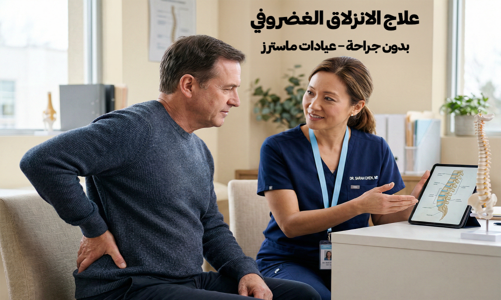 علاج الانزلاق الغضروفي بدون جراحة – عيادات ماسترز