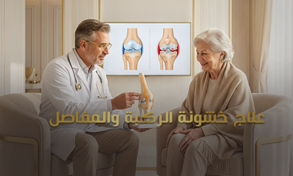 علاج خشونة الركبة والمفاصل بدون جراحة في عيادات ماسترز