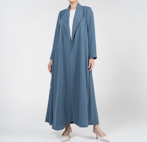 Blue layered A-line blazer