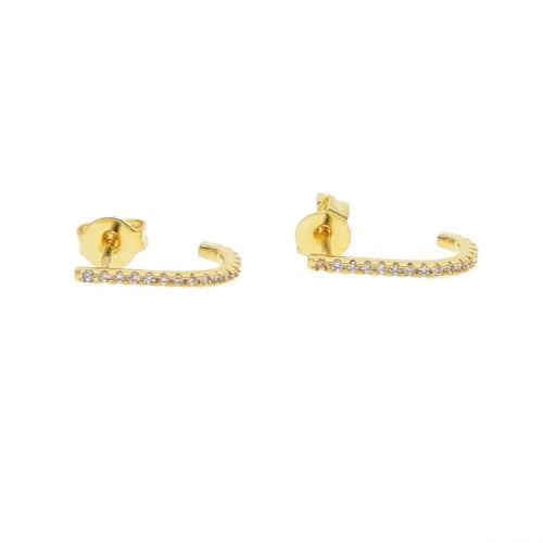 J Gold earrings