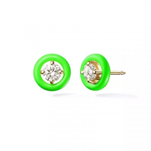 Neon green earrings