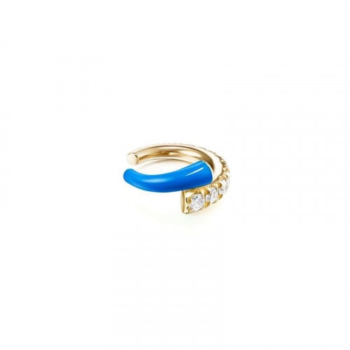 Blue ear cuff