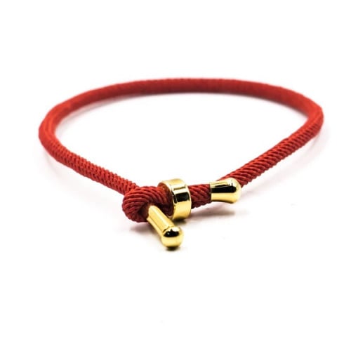 Red X Gold Bracelet