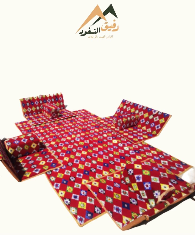 طقم الجلسة 8 اشخاص (احمر سوري عنابي) )