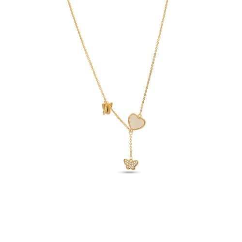 Love ROLAND Necklace / Gold Color - Stainless Stee...