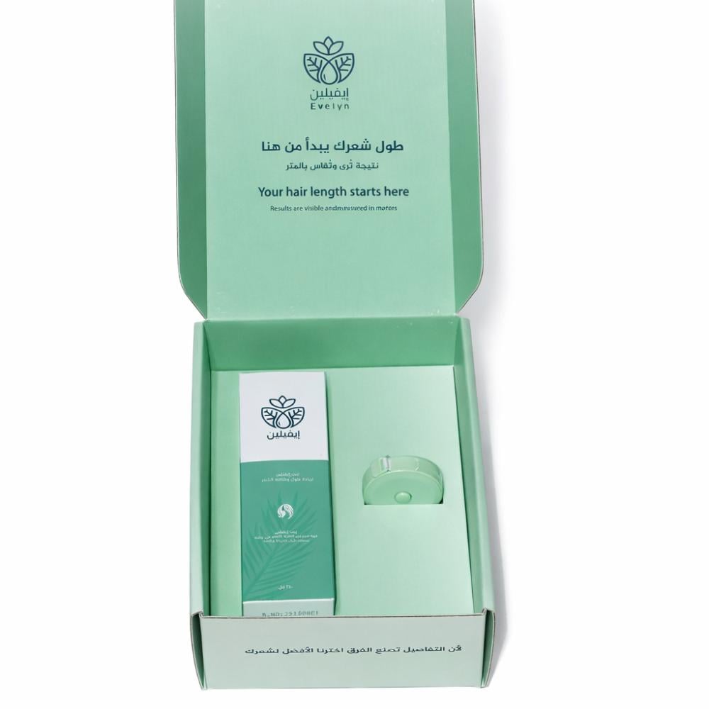 عبوه زيت إيفيلين+ متر لقياس الشعر