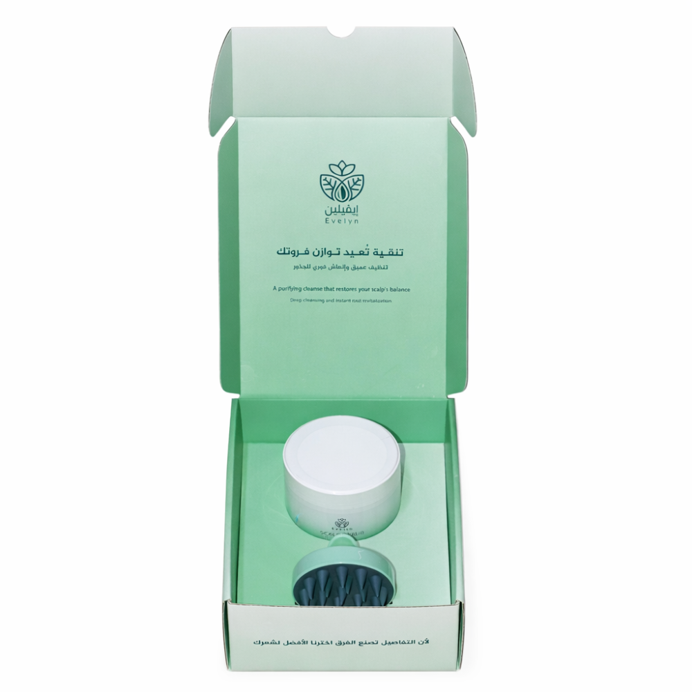 مقشر فروة الراس+ هديه فرشة تدليك الفروه