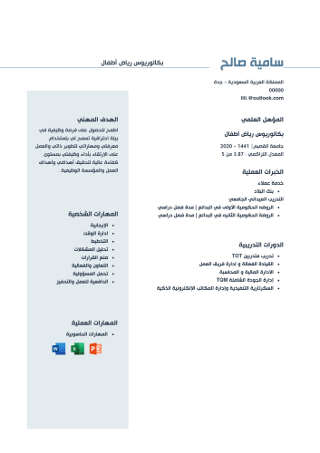 سيرة ذاتية لغة واحدة ( بالعربية أو الإنجليزية )