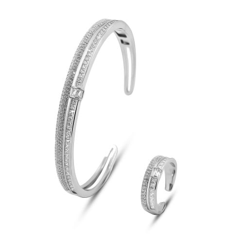 Diamond strap bracelets made of silver and CZ stones - jewellery Woow  Silver925