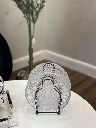 طقم 6 صحون تقديم باستاند اسود