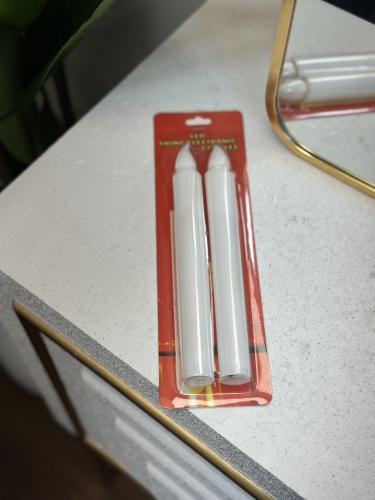 شمع بطاريه ابيض 2 قطعه