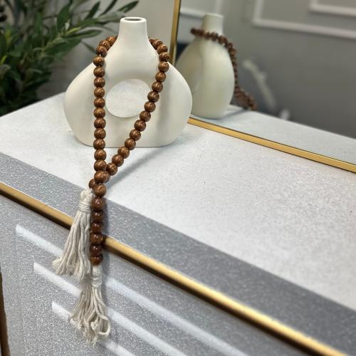 سبحة ديكور بني فاتح طراز ريفي - 29 سم
