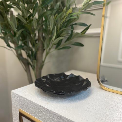 صحن تقديم سيراميك أسود