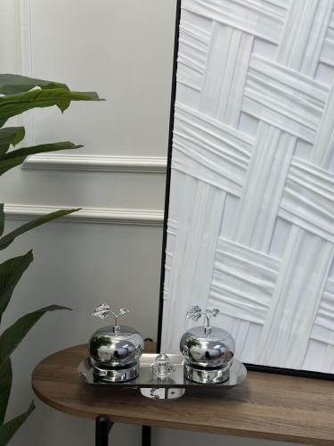 طقم تمريه فضي