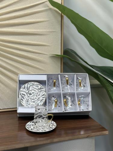 طقم كاسات وصحون الحروف 12قطعه