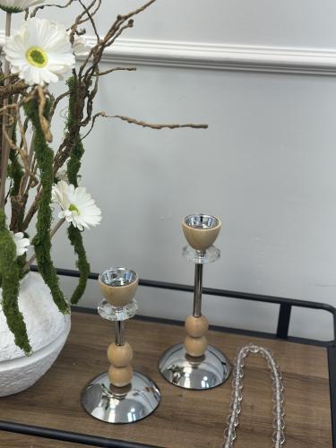 شمعدان ومبخر خشبي