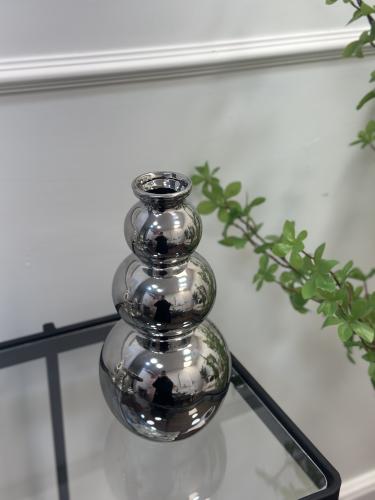 فازة زجاج فضي