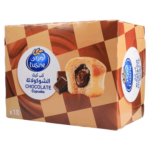 لوزين كب كيك شوكولاته علبة 18 حبة 30 جم
