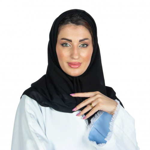 طرحة سادة أسود