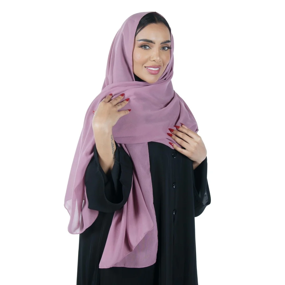 طرحة ملونة سادة بنفسجي