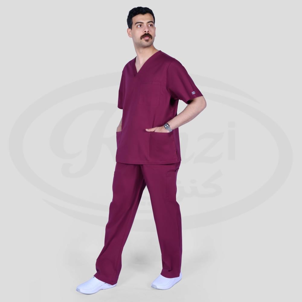 سكراب طبي عنابي غامق للجنسين ANNO 1