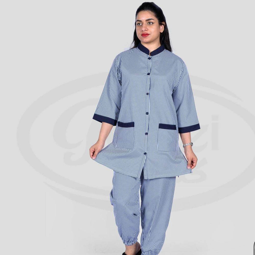 بدلة عاملات كاروهات مريح وأنيق