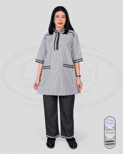 زي عاملة مقلم بأكمام متوسطه
