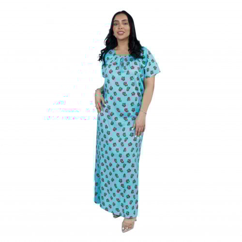 فستان شالكي بلون سماوي M